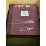 STAMP ALBUMS : Box with three ring binder albums with stock pages,