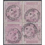 GREAT BRITAIN STAMPS : 1883 2/6 lilac,