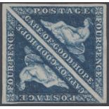 STAMPS CAPE OF GOOD HOPE 1855 4d Blue,