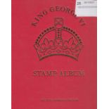 STAMPS : George VI Red Crown album with some stamps stated to Cat £555 in 2012,