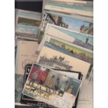 POSTCARDS : WORLD, selection of 76 used postcards with some better German spotted.