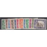 ADEN STAMPS 1939 lightly mounted mint set to 10/- SG 16-27