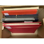 STAMPS GERMANY : Box with six albums or stockbooks,