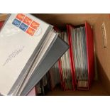 GREAT BRITAIN FIRST DAY COVERS Two boxes with 18 cover albums with FDCs from 1966 to 2008.