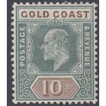 STAMPS GOLD COAST 1902 10/- Green and Brown,
