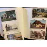 POSTCARDS : Thick modern album of Kent postcards including churches,