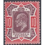 GREAT BRITAIN STAMPS : 1911 10d Deep Slate Purple and Scarlet,