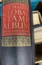 STAMPS : WORLD, three large & heavy Minkus printed 'Global Stamp Album's,