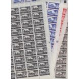 GREAT BRITAIN STAMPS : 1967 Castle high values (no wmk) in complete U/M sheets of 40. SG 759-62.