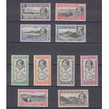 STAMPS ASCENSION 1934 GV fine M/M set of 10, SG 21-30.