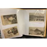 POSTCARDS : Album of Japan cards including street scenes,