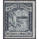 STAMPS MALTA 1889 10/- Blue-Black,