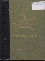 STAMPS : George VI Green Crown album with some stamps STC £454 in 2012,