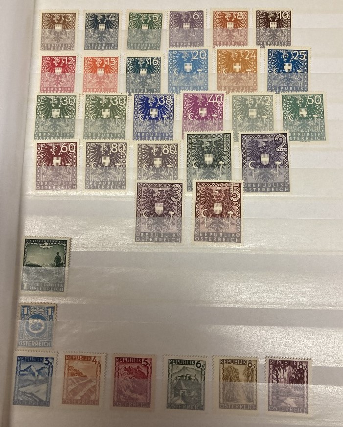 STAMPS : Eight stock books and albums, including Austria, Russia, Europe issues. - Image 3 of 5