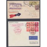 STAMPS POSTAL HISTORY : CATAPULT, two covers, both carried by "Bremen" and flown by Catapult.