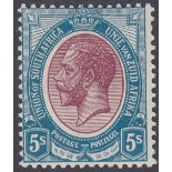 STAMPS SOUTH AFRICA 1913 5/- Purple and Blue,