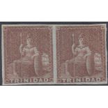 STAMPS TRINIDAD 1855 1d Brick-Red,