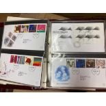 STAMPS : WORLD, box with five albums.