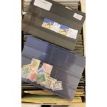 STAMPS : All world on stock cards in small box,