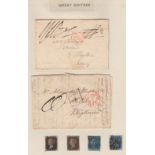 STAMPS : British Commonwealth QV to GVI mint and used in faded red album, main value in GB,