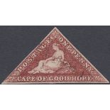 STAMPS 1863 CAPE OF GOOD HOPE 1d Deep Carmine Lake,