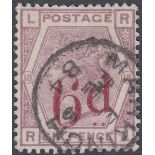 GREAT BRITAIN STAMPS : 1883 6d on 6d Lilac,
