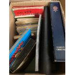 COLLECTABLES: Mixed box with some old postcards, cigarette cards,