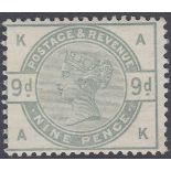 GREAT BRITAIN STAMPS : 1883 9d Dull Green,