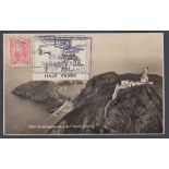 STAMPS POSTAL HISTORY : GREAT BRITAIN, 1936 Lundy Island postcard,