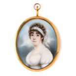 ˜A PORTRAIT MINIATURE OF A YOUNG LADY, BY NATHANIEL PLIMER (1757