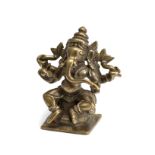 A BRONZE FIGURE OF GANESHA, WESTERN DECCAN, CIRCA 18TH CENTURY