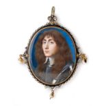 A PORTRAIT MINIATURE OF A GENTLEMAN, ENGLISH SCHOOL, CIRCA 1640 AND LATER