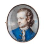 ˜A PORTRAIT MINIATURE OF A GENTLEMAN, BY RICHARD COSWAY (1742