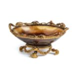 A GILT-METAL MOUNTED AGATE BOWL, PROBABLY GERMAN, SECOND HALF 19TH CENTURY
