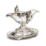 A FRENCH SILVER SAUCEBOAT ON STAND, PIERRE