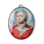 ˜A PORTRAIT MINIATURE OF AN OFFICER, BY J. HUTCHINSON (POSSIBLY JOSEPH HUTCHINSON OR HUTCHISON OF BA