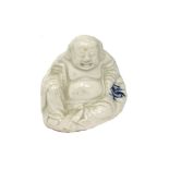 A CHINESE SOFT PASTE FIGURE OF BUDAI, PERHAPS 18TH CENTURY