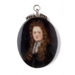 A PORTRAIT MINIATURE OF A GENTLEMAN, ENGLISH SCHOOL, CIRCA 1690