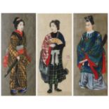 A SET OF TWELVE JAPANESE PORTRAIT PAINTINGS, EARLY 20TH CENTURY