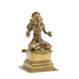 A CAST BRASS FIGURE OF PARVATI, DECCAN, SOUTHERN INDIA, 19TH CENTURY