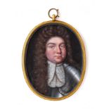 A PORTRAIT MINIATURE OF A GENTLEMAN, ENGLISH SCHOOL, CIRCA 1680