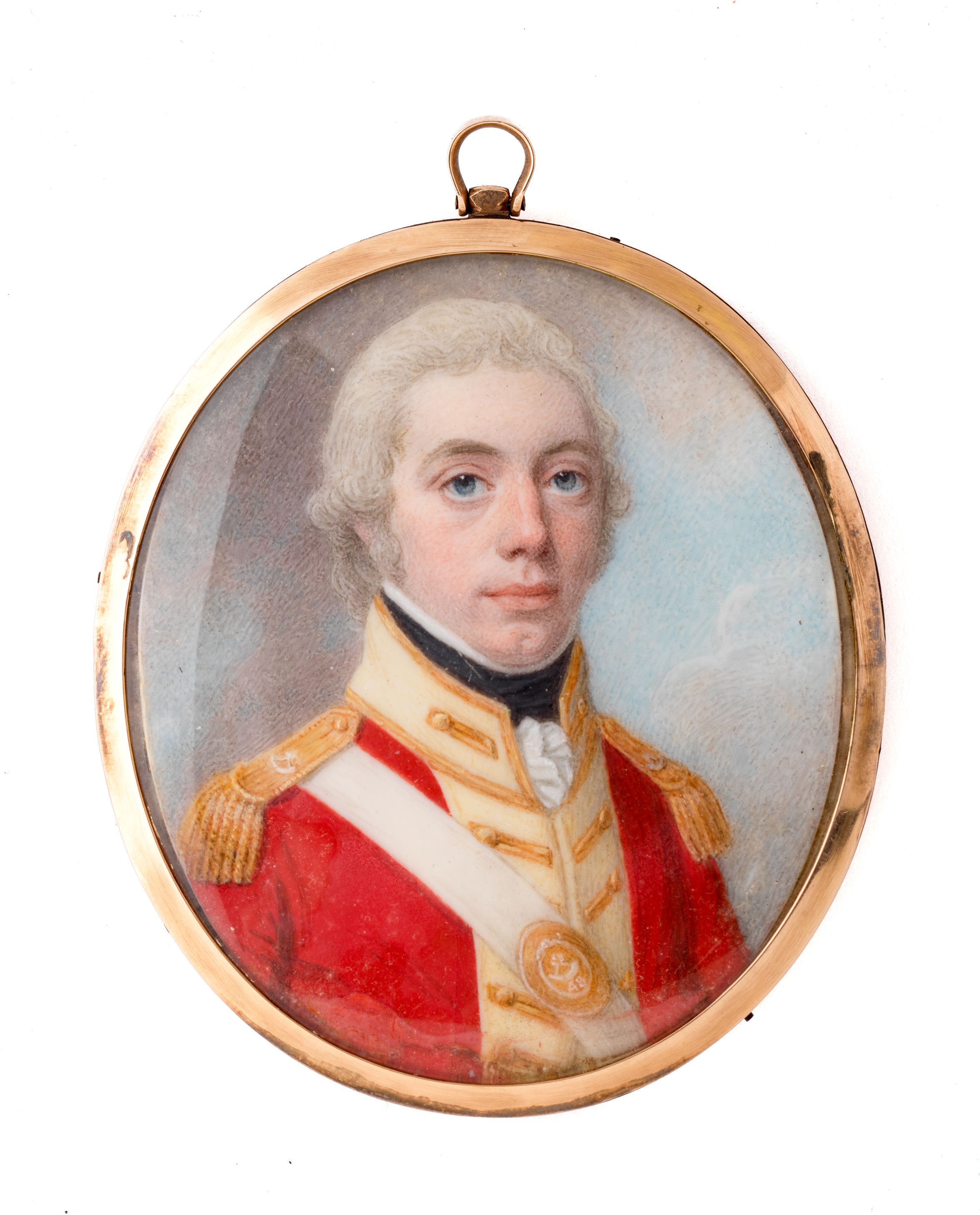 ˜A PORTRAIT MINIATURE OF AN OFFICER, ENGLISH SCHOOL, CIRCA 1800