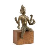 A BRONZE FIGURE OF A DEITY, CENTRAL OR WESTERN INDIA, 18TH / 19TH CENTURY