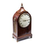 A GEORGE III MAHOGANY BRACKET CLOCK, LONDON, EARLY 19TH CENTURY