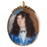 A PORTRAIT MINIATURE OF A GENTLEMAN, BY THE ARTIST SIGNING D.M., DATED 1665