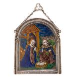 Ⓐ A FRENCH ENAMEL PANEL, LIMOGES, LATE 15TH / EARLY 16TH CENTURY