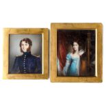 ˜Ⓖ TWO PORTRAIT MINIATURES, ONE OF JOHN COKE, THE OTHER OF A LADY, ENGLISH SCHOOL, CIRCA 1815