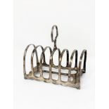 A GEORGE V SILVER TOAST RACK, JAMES DIXON & SONS LTD., SHEFFIELD, 1910