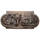 □ A BRASS PLAQUE OF THE SACRIFICE OF ISAAC, NORTHERN SCHOOL, 17TH CENTURY