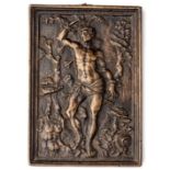 □ A BRONZE PLAQUETTE OF ST. SEBASTIAN, NETHERLANDISH, LATE 16TH CENTURY